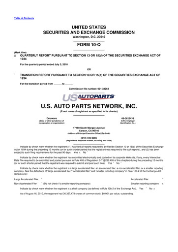 Thumbnail CarParts.com
 10-Q Quarterly Report FY 