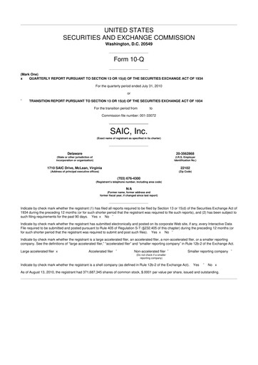 Thumbnail Leidos 10-Q Quarterly Report FY2011 