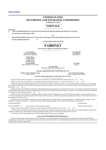 Thumbnail Fabrinet
 10-K Annual Report 