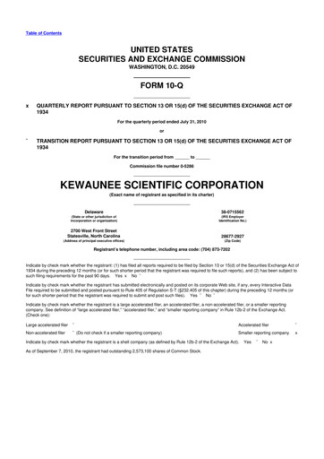 Thumbnail Kewaunee Scientific Corporation 10-Q Quarterly Report FY 
