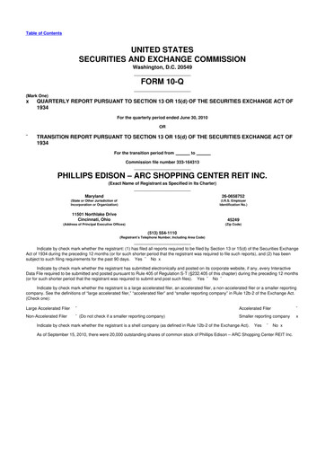 Thumbnail Phillips Edison & Company 10-Q Quarterly Report FY 