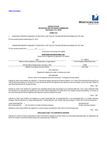 Thumbnail Worthington Enterprises 10-Q Quarterly Report FY2011 