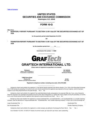 Thumbnail GrafTech 10-Q Quarterly Report FY2010 