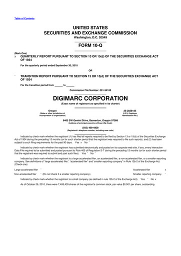 Vorschaubild Digimarc
 10-Q Quartalsbericht  