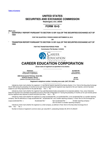 Thumbnail Perdoceo Education 10-Q Quarterly Report FY2010 