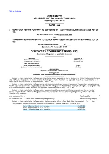 Thumbnail Warner Bros. Discovery 10-Q Quarterly Report FY2010 