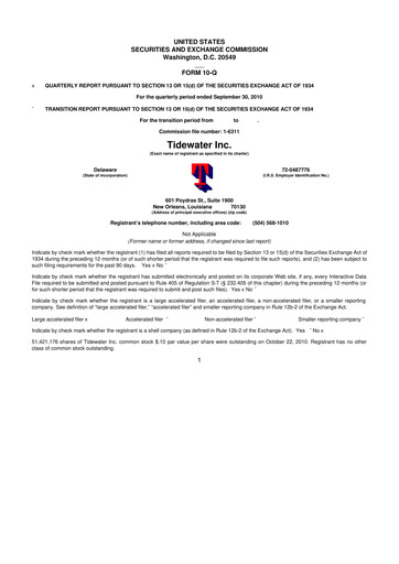 Thumbnail Tidewater 10-Q Quarterly Report FY2011 