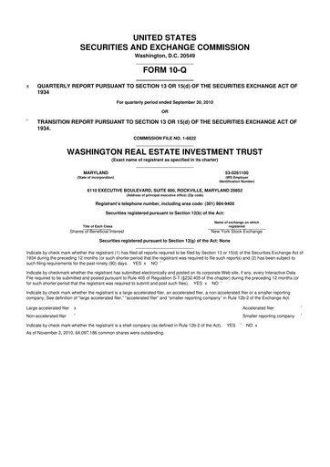 Thumbnail Elme Communities 10-Q Quarterly Report FY2010 