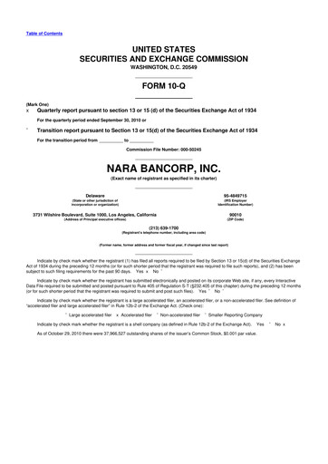 Thumbnail Hope Bancorp 10-Q Quarterly Report FY 