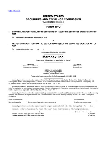 Vorschaubild Marchex 10-Q Quartalsbericht  