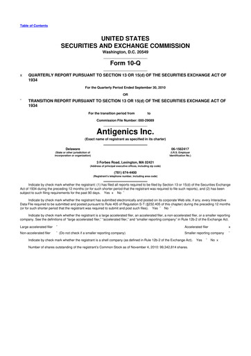 Thumbnail Agenus
 10-Q Quarterly Report FY 