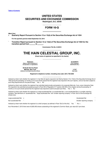 Thumbnail Hain Celestial 10-Q Quarterly Report FY2011 