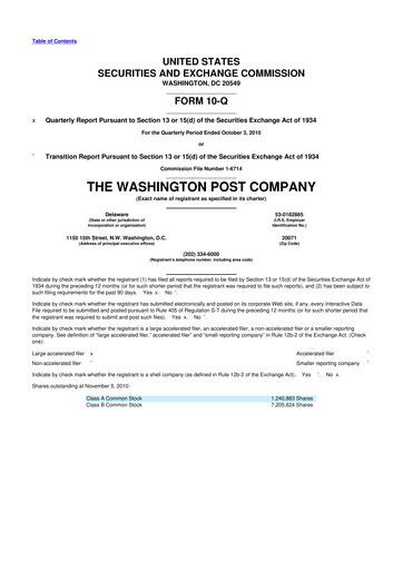 Thumbnail Graham Holdings 10-Q Quarterly Report FY2010 