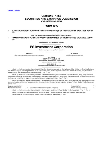 Vorschaubild FS KKR Capital
 10-Q Quartalsbericht  