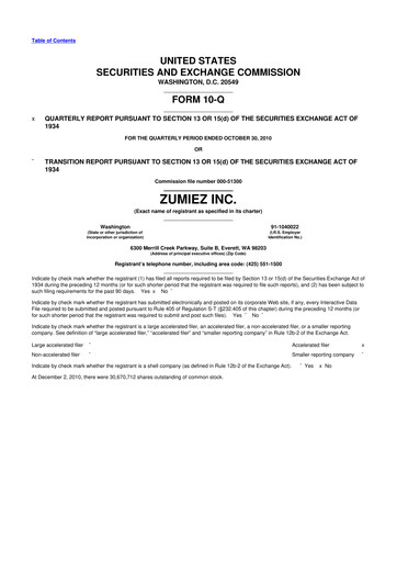 Thumbnail Zumiez 10-Q Quarterly Report FY 