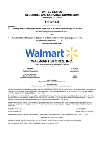 Miniature Walmart 10-Q Rapport trimestriel 2011 
