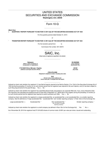 Thumbnail Leidos 10-Q Quarterly Report FY2011 