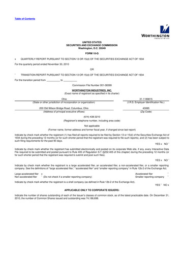 Thumbnail Worthington Enterprises 10-Q Quarterly Report FY2011 