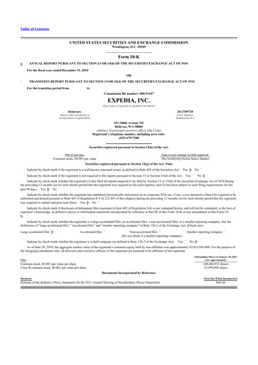 Thumbnail Expedia Group 10-K Annual Report 2010