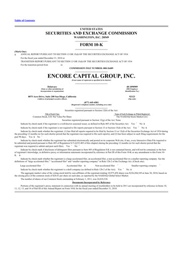 Thumbnail Encore Capital Group 10-K Annual Report 
