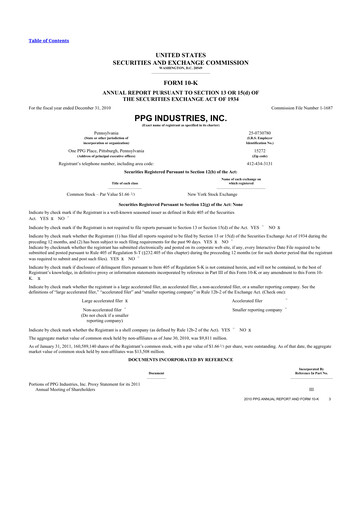 Thumbnail PPG Industries
 10-K Annual Report 2010