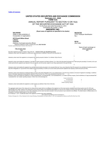 Thumbnail Innospec 10-K Annual Report 