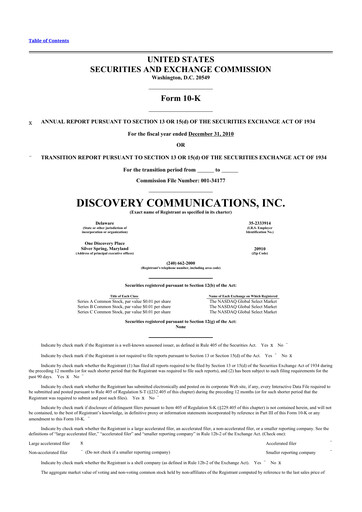 Thumbnail Warner Bros. Discovery 10-K Annual Report 2010