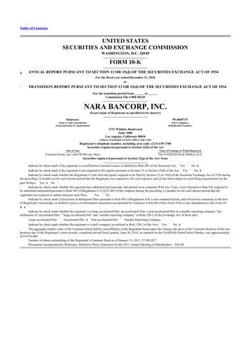 Thumbnail Hope Bancorp 10-K Annual Report 