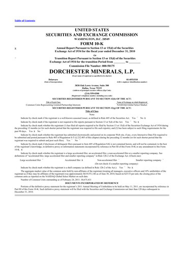 Thumbnail Dorchester Minerals 10-K Annual Report 