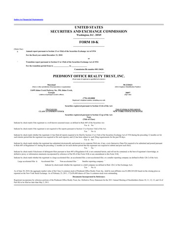 Thumbnail Piedmont Realty Trust 10-K Annual Report 