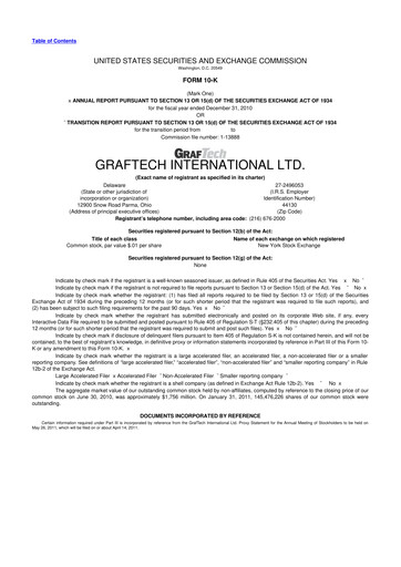 Thumbnail GrafTech 10-K Annual Report 2010