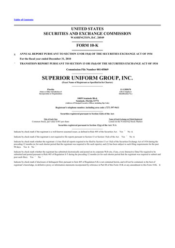 Thumbnail Superior Group of Companies 10-K Annual Report 