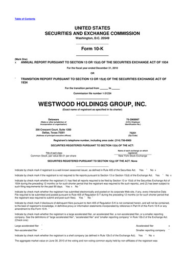 Thumbnail Westwood Holdings Group 10-K Annual Report 