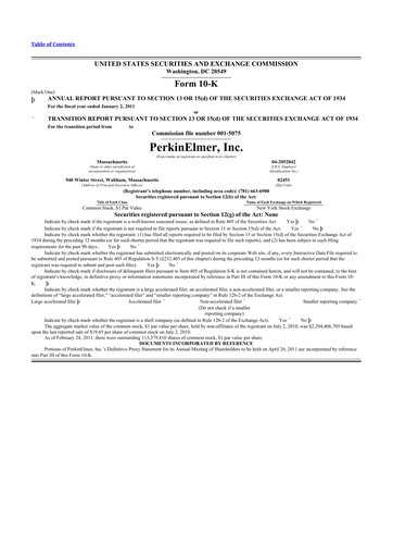 Thumbnail Revvity 10-K Annual Report 2010