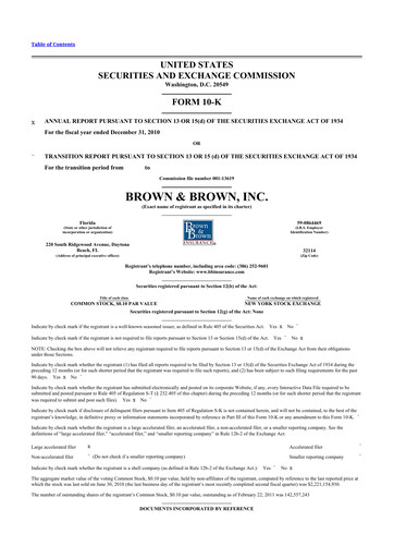 Thumbnail Brown & Brown
 10-K Annual Report 2010