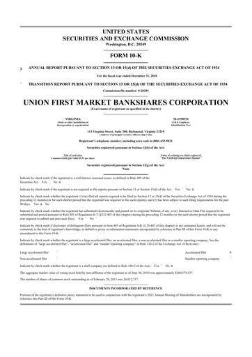 Vorschaubild Atlantic Union Bankshares 10-K Jahresbericht 