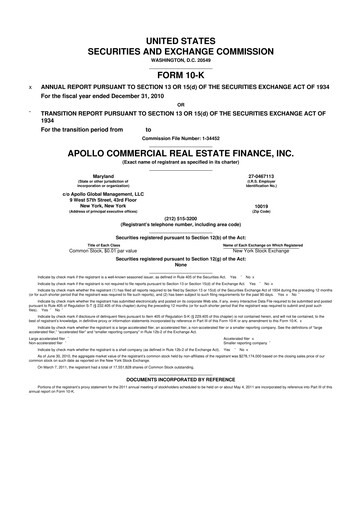 Thumbnail Apollo Commercial Real Estate Finance 10-K Annual Report 