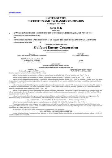 Thumbnail Gulfport Energy 10-K Annual Report 