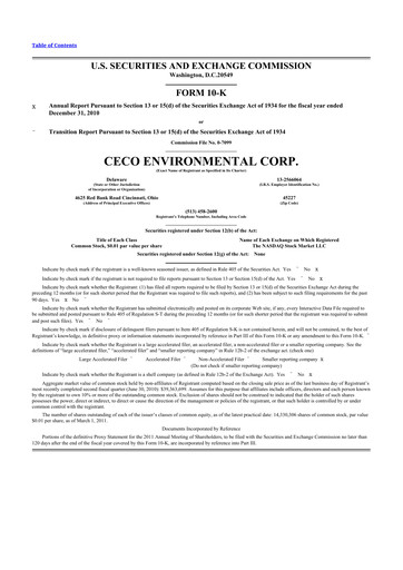 Thumbnail CECO Environmental
 10-K Annual Report 