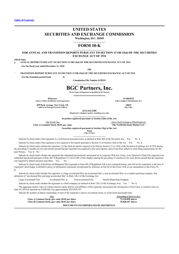 Thumbnail BGC Group
 10-K Annual Report 