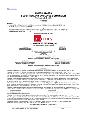 Thumbnail JCPenney 10-K Annual Report 