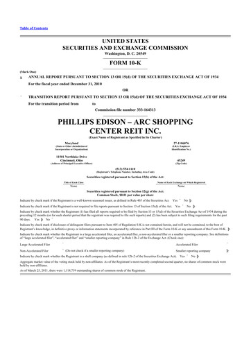 Vorschaubild Phillips Edison & Company 10-K Jahresbericht 