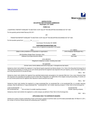 Thumbnail Worthington Enterprises 10-Q Quarterly Report FY2011 