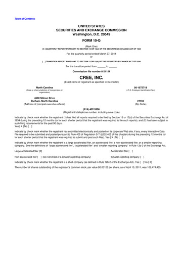 Thumbnail Wolfspeed 10-Q Quarterly Report FY2011 