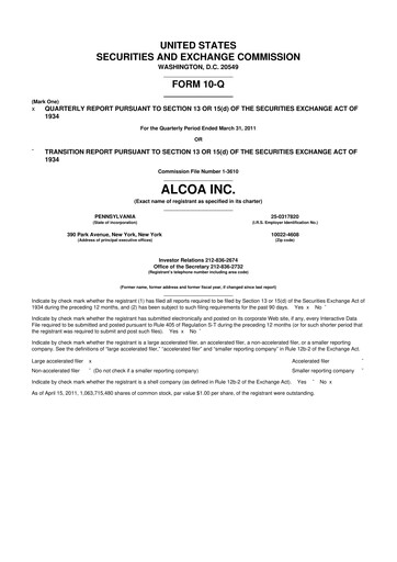 Thumbnail Howmet Aerospace
 10-Q Quarterly Report FY2011 