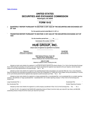 Thumbnail Hub Group
 10-Q Quarterly Report FY2011 