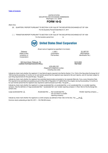 Vorschaubild U.S. Steel
 10-Q Quartalsbericht 2011 