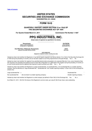 Thumbnail PPG Industries
 10-Q Quarterly Report FY2011 