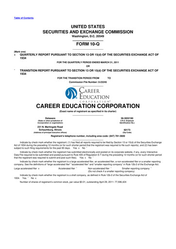 Thumbnail Perdoceo Education 10-Q Quarterly Report FY2011 
