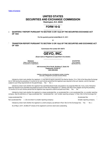 Thumbnail Gevo 10-Q Quarterly Report FY 